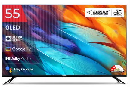 BESTON 140 cm (55 inch) QLED Ultra HD (4K) Smart Google TV 2025 Edition  (BS55UGTV)