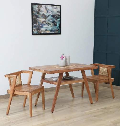 SMAART CRAAFTS Ixigo 2 Seater Rattan Dining Set